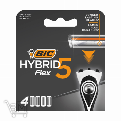 Сравнить цены на Картриджи для бритья BIC Flex 5 Hybrid 4шт