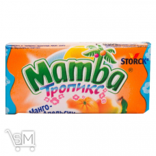 Конфеты «Storck» «Mamba» жевательные «Тропикс» со вкусами ананаса и кокоса 26,5г