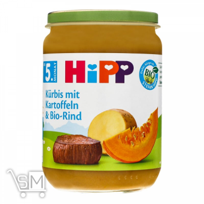 Сравнить цены на Пюре Hipp Тыква и картофель с говядиной 190г