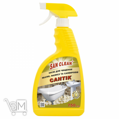 Сравнить цены на Средство чистящее San Clean Сантик для ванной 750г