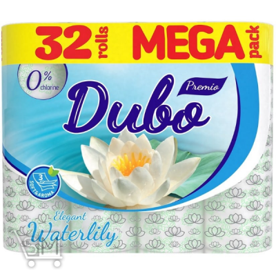 Сравнить цены на Туалетная бумага Диво Premio Waterlily трехслойная 32шт