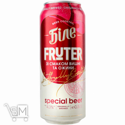 Сравнить цены на Пиво Черниговское Белое Fruter со вкусом вишни и ежевики 4% 0,5л