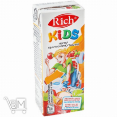 Нектар Rich Kids яблучно-виноградний освітлений купажований 0,2л Нектар Rich Kids яблучно-виноградний освітлений купажований 0,2л