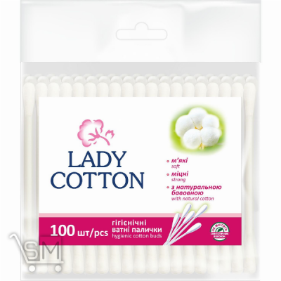 Сравнить цены на Палички ватні Lady Cotton в поліетиленовому пакеті 100шт