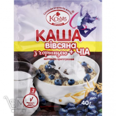 Каша Козуб овсяная с черникой и семенами чиа 40г