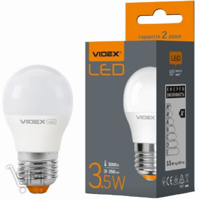 Сравнить цены на Лампа світлодіодна Videx LED G45E 3.5W E27 3000K