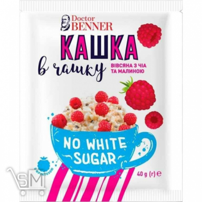 Сравнить цены на Каша овсяная Doctor Benner с малиной 40г