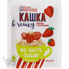 Каша овсяная Doctor Benner с клубникой 40г