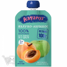 Пюре Карапуз Яблоко-абрикос для детей с 5 месяцев 100г