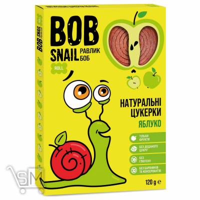 Сравнить цены на Конфеты Bob Snail яблочные натуральные 120г