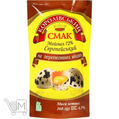 Сравнить цены на Майонез Королевский вкус Европейский 72% 160г