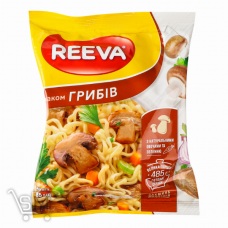 Лапша Reeva яичная по-домашнему с грибами 85г