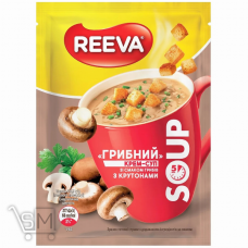 Суп-крем Reeva грибний з крутонами 15,5г Суп-крем Reeva грибний з крутонами 15,5г