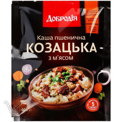 Сравнить цены на Каша Добродия козацкая с мясом 40г