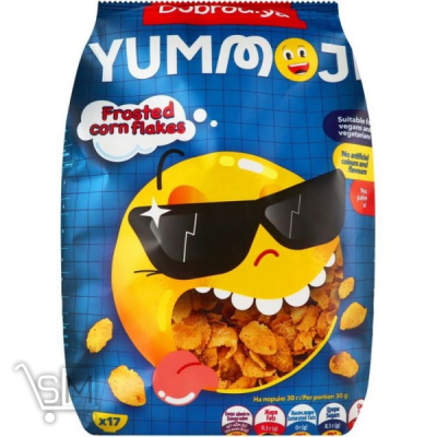 Сравнить цены на Сухой завтрак Добродетели Yummoji кукурузные хлопья 500г