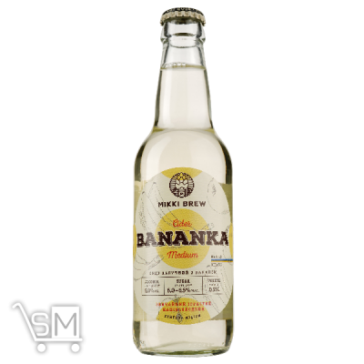 Сравнить цены на Сидр Mikki Brew Bananka полусухой 5% 0,33л