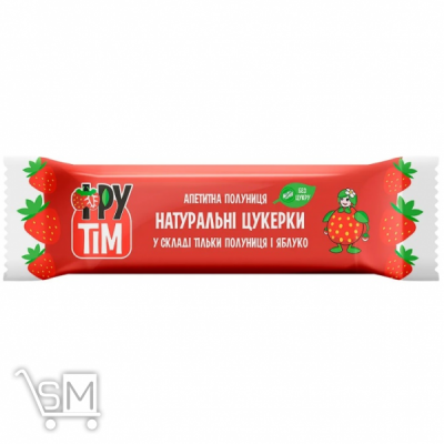 Сравнить цены на Конфеты натуральные Фрутим Аппетитная Клубника яблочно-клубничные без сахара 50г
