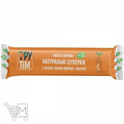 Сравнить цены на Конфеты натуральные Фрутим Веселая Морковь яблочно-морковные без сахара 50г