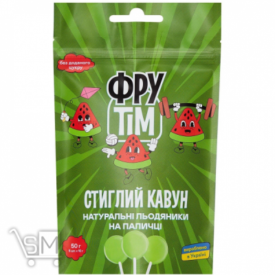 Сравнить цены на Леденцы Фрутим Спелый Арбуз на палочке 50г