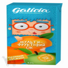 Сок Galicia мультифруктовый с мякотью из смеси плодов 200мл