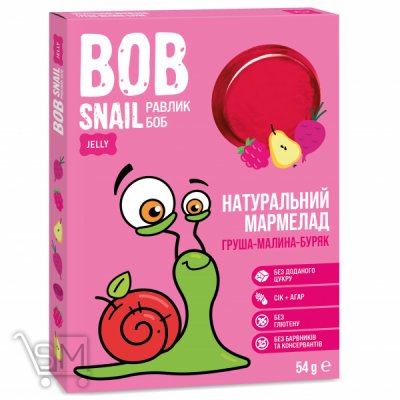 Сравнить цены на Мармелад Bob Snail груша-малина-буряк без цукру 54г