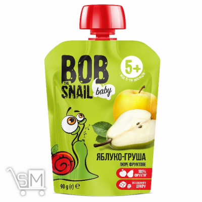 Сравнить цены на Пюре детское Snail Bob яблоко-груша 90г