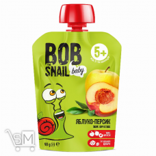 Пюре Snail Bob яблоко-персик детское 90г
