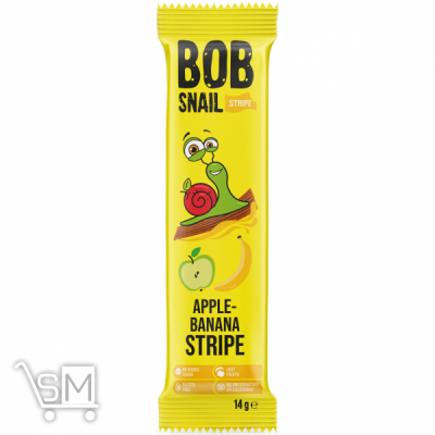 Сравнить цены на Цукерка Bob Snail Яблучно-банановий страйп 14г