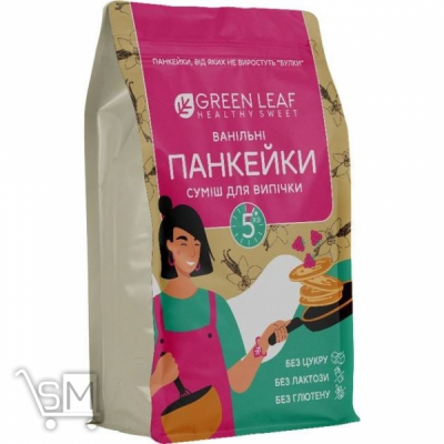 Сравнить цены на Смесь для выпечки Green Leaf Ванильные панкейки 300г