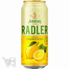 Пиво Львівське Radler Лимон та мята 3,5% 0,48л