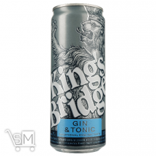 Напій слабоалкогольний Kings Bridge Gin & Tonic 7% 0,33л Напій слабоалкогольний Kings Bridge Gin & Tonic 7% 0,33л