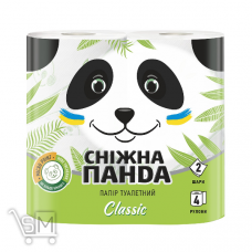 Туалетний папір Сніжна Панда Classic двошаровий 4шт