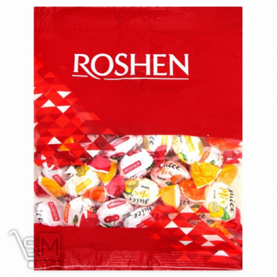 Сравнить цены на Конфеты «Roshen» «Джус-микс» карамель с фруктово-ягодной начинкой 200г