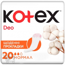 Прокладки щоденні Kotex Deo Normal 20шт Прокладки щоденні Kotex Deo Normal 20шт