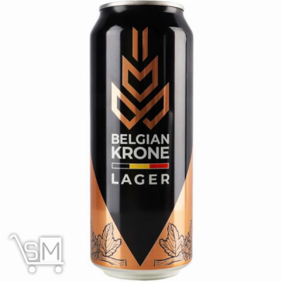 Сравнить цены на Пиво Belgian Krone Lager світле 5,4% 0,5л