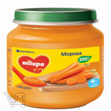 Пюре овощное Milupa Морковь для детей от 4 месяцев 125г