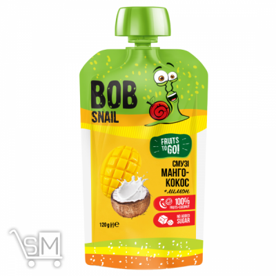 Сравнить цены на Смузи Bob Snail Манго-Кокос + лимон 120г