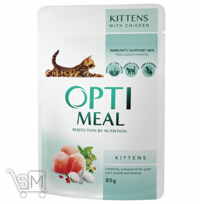 Сравнить цены на Корм «Optimeal» курица для котят 85г