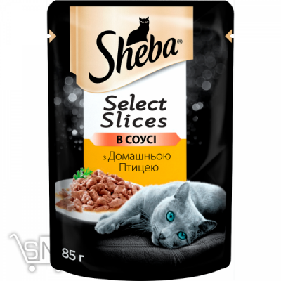Сравнить цены на Корм Sheba Select Slices з домашньою птицею в соусі для дорослих котів 85г