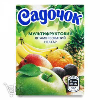 Сравнить цены на Нектар «Садочок» мультифруктовый 200мл