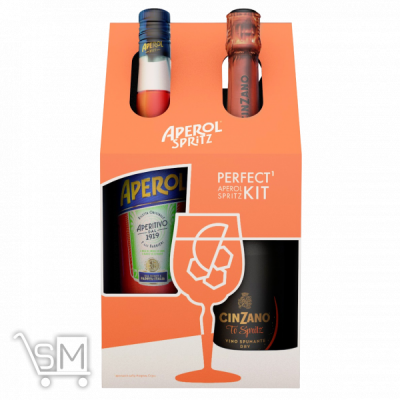 Сравнить цены на Набор Аперитив Aperol Aperitivo 0,7л + Вино игристое Cinzano To Spritz белое сухое 0,75л