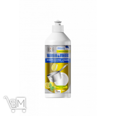 Сравнить цены на Средство для мытья посуды Wash&Free лимон и мята 500г