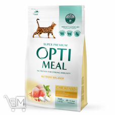 Корм сухой Optimeal Курица для взрослых кошек 700г