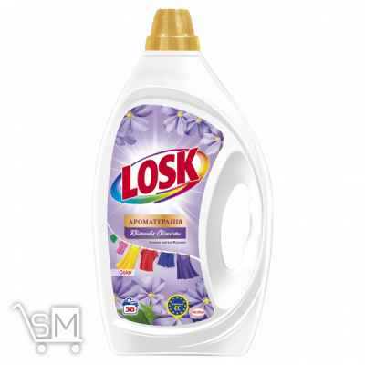 Сравнить цены на Гель для прання Losk Color Ароматерапія Квіткова свіжість Аромат квітки Жасмин 1,71л