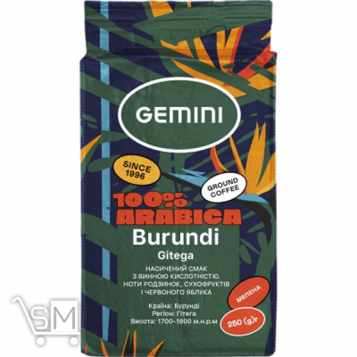 Сравнить цены на Кофе Gemini Burundi молотый 250г
