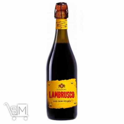 Сравнить цены на Вино игристое Sizarini Lambrusco красное полусладкое 8% 0,75л