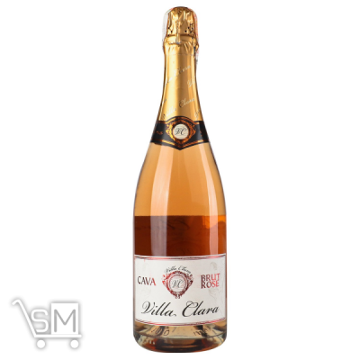 Сравнить цены на Вино игристое Villa Clara Cava Brut Rose розовое сухое 11,5% 0,75л