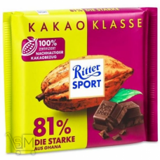 Шоколад черный Ritter Sport 81% 100г
