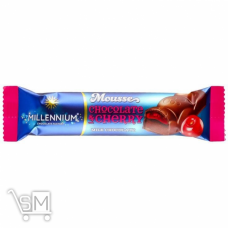 Шоколад молочний Millennium Mousse з мусовою та вишневою начинкою 33г Шоколад молочний Millennium Mousse з мусовою та вишневою начинкою 33г