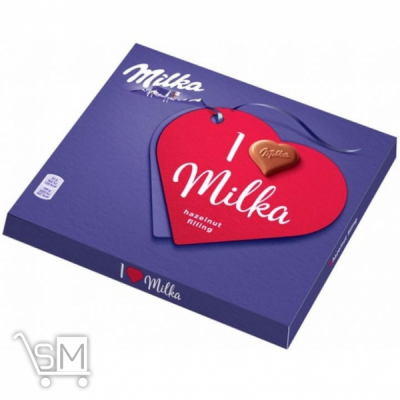 Сравнить цены на Цукерки Milka з молочного шоколаду з горіховою начинкою 110г